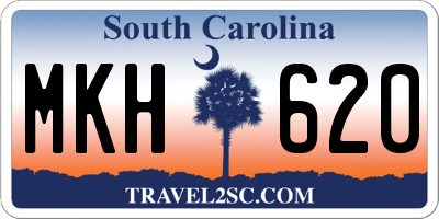 SC license plate MKH620