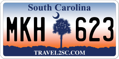 SC license plate MKH623