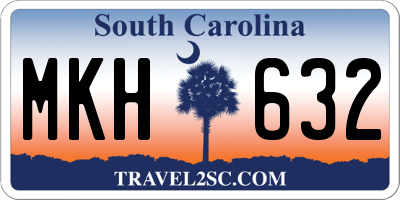 SC license plate MKH632