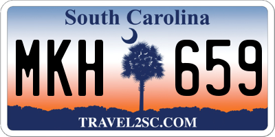 SC license plate MKH659