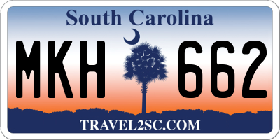 SC license plate MKH662