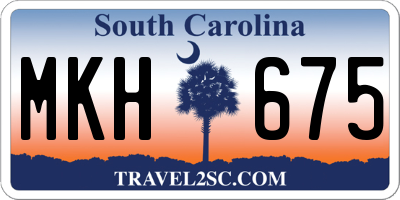 SC license plate MKH675