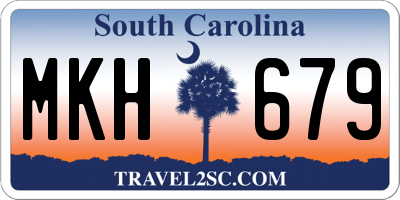 SC license plate MKH679