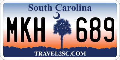 SC license plate MKH689