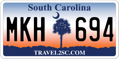 SC license plate MKH694