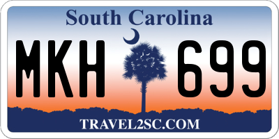 SC license plate MKH699