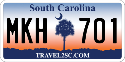 SC license plate MKH701
