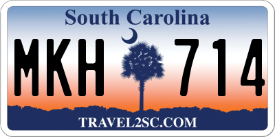 SC license plate MKH714