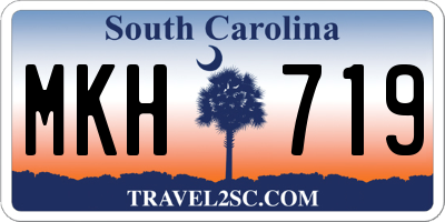 SC license plate MKH719