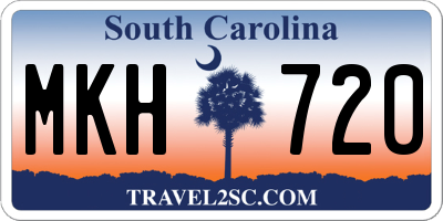 SC license plate MKH720