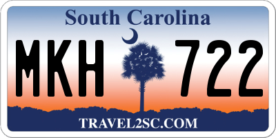 SC license plate MKH722