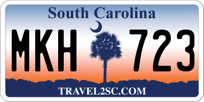 SC license plate MKH723