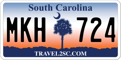 SC license plate MKH724