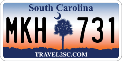SC license plate MKH731