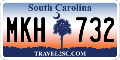 SC license plate MKH732