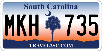 SC license plate MKH735