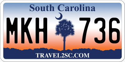 SC license plate MKH736