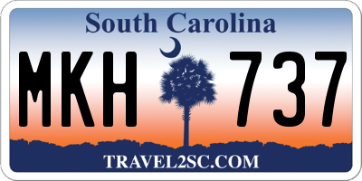 SC license plate MKH737