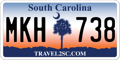 SC license plate MKH738
