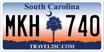 SC license plate MKH740