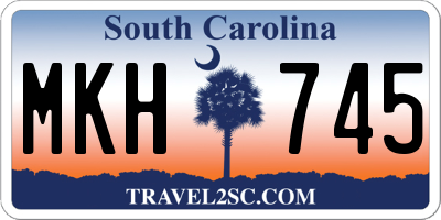 SC license plate MKH745