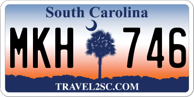 SC license plate MKH746