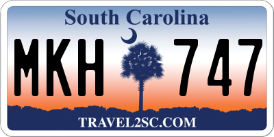 SC license plate MKH747