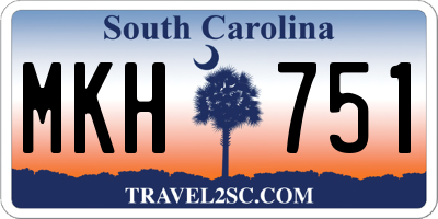 SC license plate MKH751