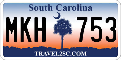 SC license plate MKH753