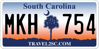 SC license plate MKH754