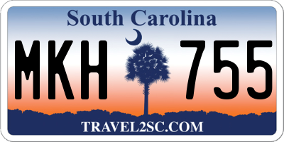 SC license plate MKH755
