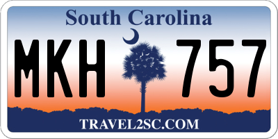 SC license plate MKH757