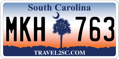 SC license plate MKH763