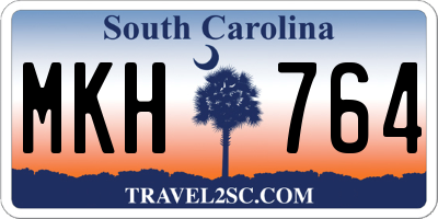 SC license plate MKH764