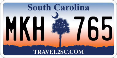 SC license plate MKH765