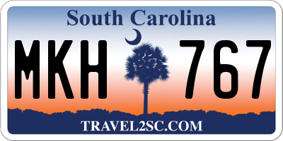 SC license plate MKH767