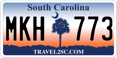 SC license plate MKH773