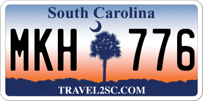 SC license plate MKH776