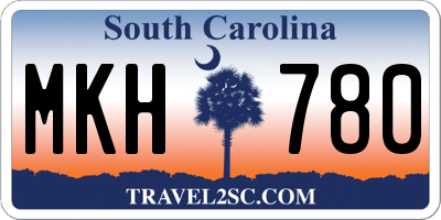 SC license plate MKH780