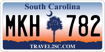 SC license plate MKH782