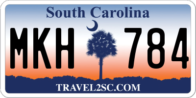 SC license plate MKH784