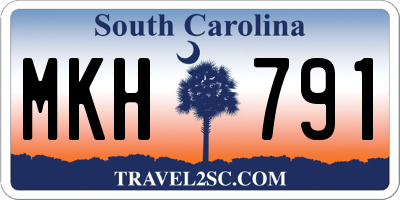 SC license plate MKH791