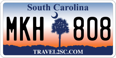SC license plate MKH808