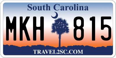 SC license plate MKH815