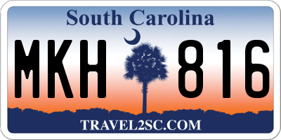 SC license plate MKH816