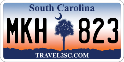 SC license plate MKH823