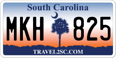 SC license plate MKH825