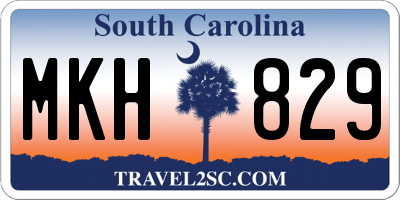 SC license plate MKH829