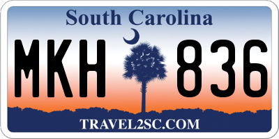 SC license plate MKH836