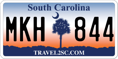 SC license plate MKH844